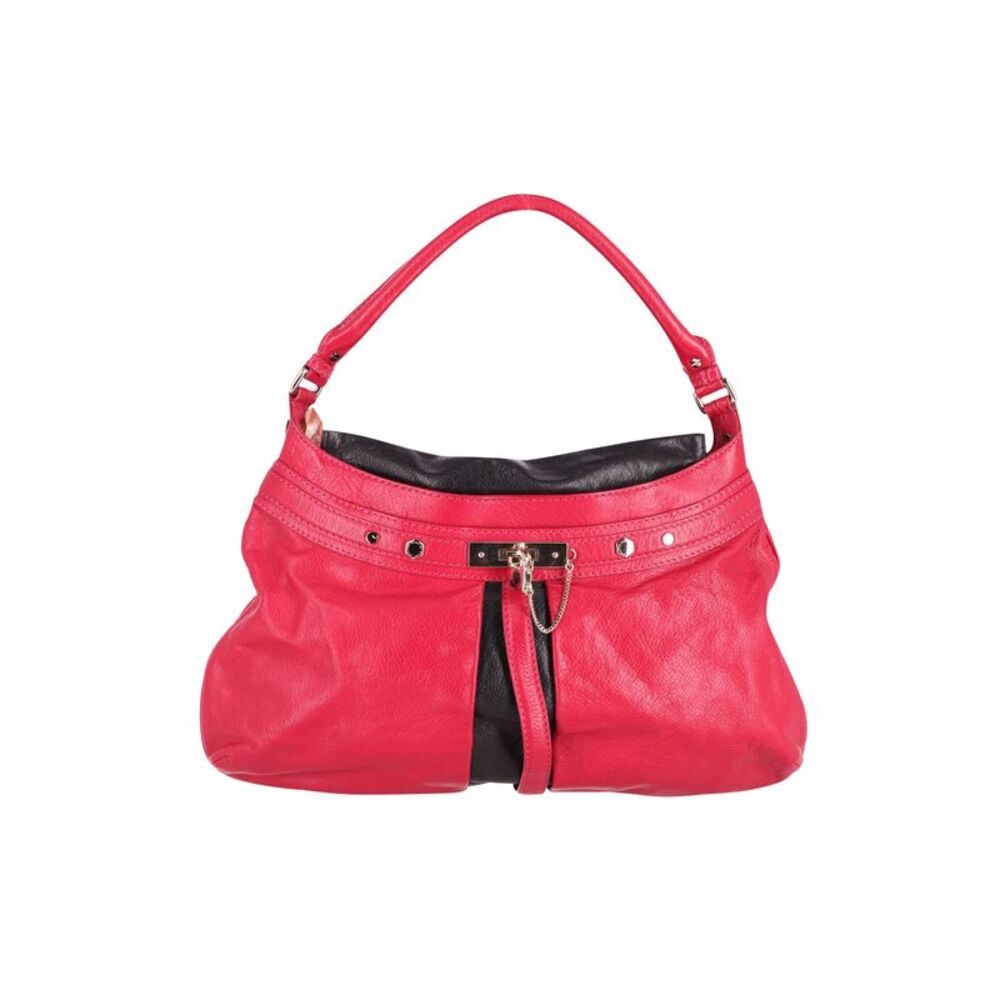 Marc Jacobs Lock it Up Camille Handbag in Dark Pink Leather